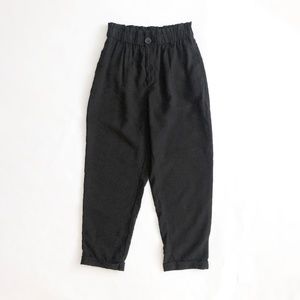 Zara black high waisted paperbag tapered pants M / L